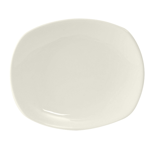 Tuxton China Inc AAU-002 Napa 6" x 5" Pearl White Oval Ceramic Plate - 2 Doz