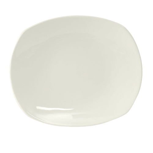 Tuxton China Inc AAU-004 Napa 8-1/8" x 6-7/8" Pearl White Oval Ceramic Plate - 2 Doz