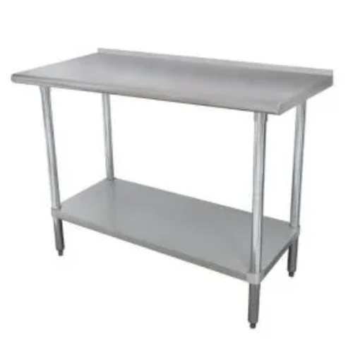Peach Foodservice PET-2472 72" x 24" 18 Gauge 430 Stainless Steel Work Table