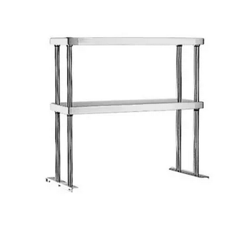 Peach Foodservice PDS-1472 14" x 72" 18 Gauge Stainless Steel Double Overshelf