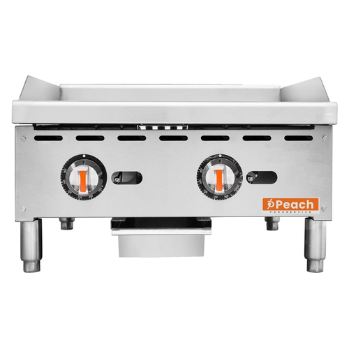 Peach Foodservice PTG-24-HD Heavy Duty 24" Countertop Thermostatic Griddle w/ 1" Plate