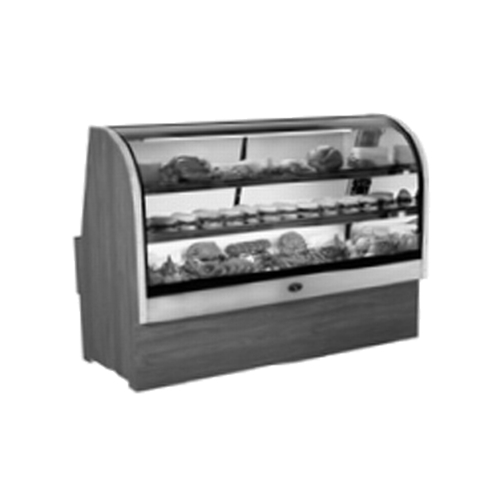 Marc Refrigeration KAJB-77 S/C 77" Curved Glass Refrigerated Deli Case w/ 2 Rear Door