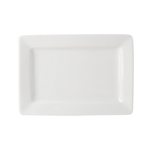 Tuxton China Inc ABU-550 Napa 8" x 5.5" Pearl White Rectangular Ceramic Plate - 1 Doz