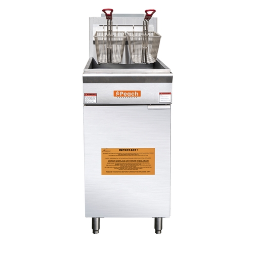 Peach Foodservice PF-40-LP 40 Lbs. Liquid Propane Fryer With 2 Baskets - 90k BTU