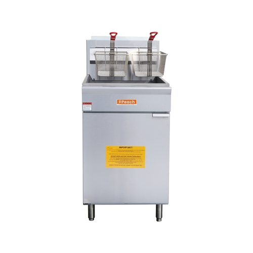 Peach Foodservice PF-70-NG 70 Lbs. Natural Gas Fryer w/ 2 Baskets - 150k BTU