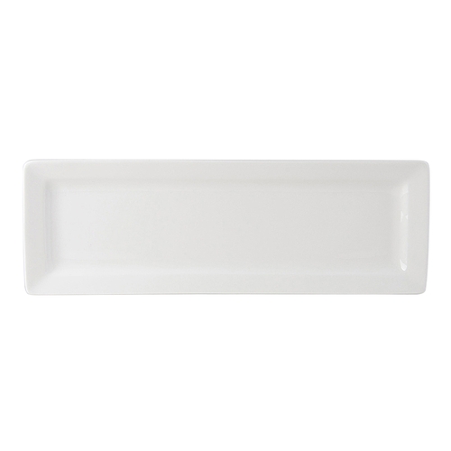 Tuxton China Inc ABU-553 Napa 16" x 5.5" Pearl White Rectangle Ceramic Plate - 1 Dz 