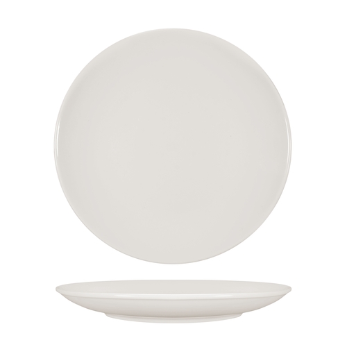 Tuxton China Inc ACU-008 Midtown 11.75" Diameter Pearl White Ceramic Plate - 1 Doz