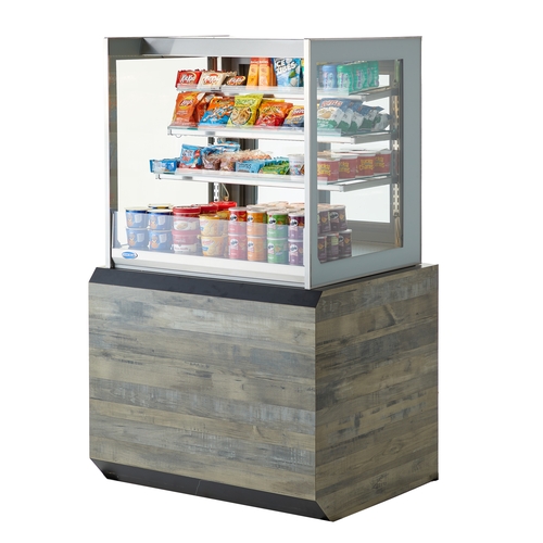 Federal Industries ITDSS3626F 36" x 26"H Italian Glass Non-Refrigerated Countertop Case