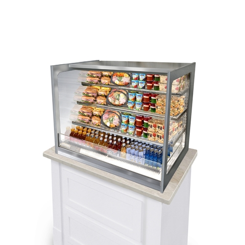 Federal Industries ITDSS6026 60" x 26"H Italian Glass Non-Refrigerated Countertop Case