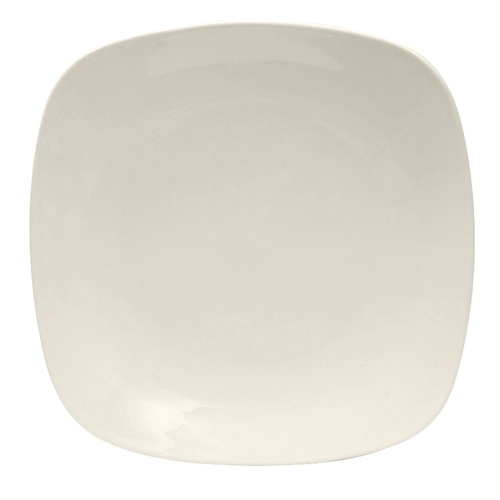 Tuxton China Inc AMU-500 AlumaTux 11-1/8" Pearl White Square Ceramic Plate - 1 Doz