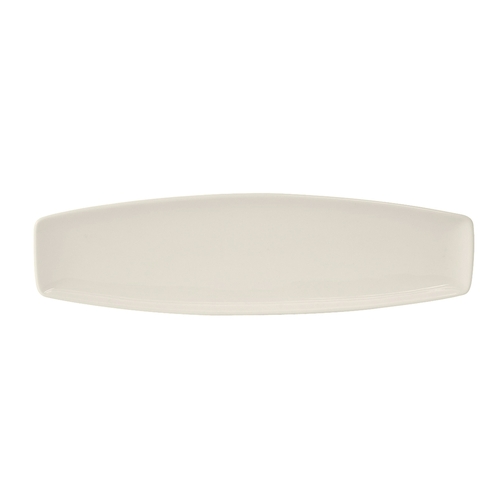 Tuxton China Inc AMU-551 AlumaTux 14" L x 4" W Pearl White Rectangular Plate - 1 Doz