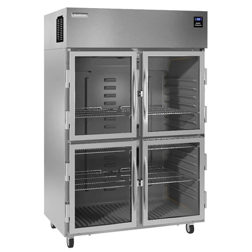 Delfield 6051XL-GH 41.5 Cu.ft Two-Section Glass Half Door Reach-In Refrigerator