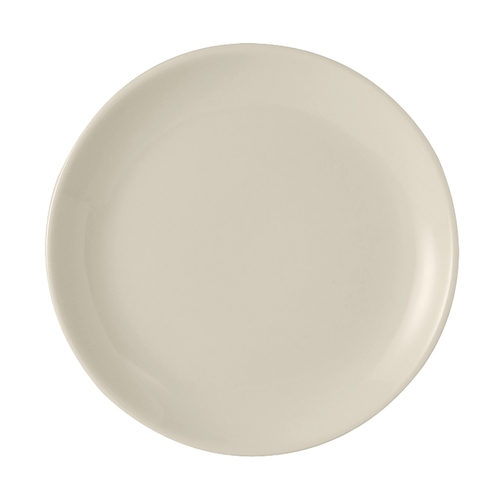 Tuxton China Inc BEA-0904 TuxCare 9" Amr White/Eggshell Round Ceramic Plate - 1 Doz