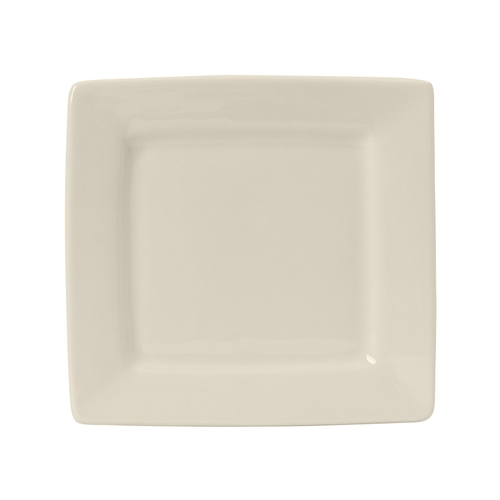 Tuxton China Inc BEH-064F DuraTux 6.5" Amr White/Eggshell Ceramic Square Plate - 1 Doz