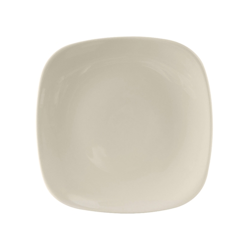 Tuxton China Inc BEH-072C DuraTux 7.25" Amr White/Eggshell Ceramic Square Plate - 1 Dz