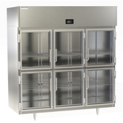 Delfield DSLF3-GH 68.3 cu. ft. Three-Section Half Glass Door Reach-In Freezer