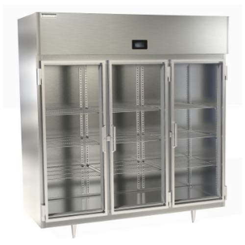 Delfield DSLR3-G 69 cu. ft. Three-Section Glass Door Reach-In Refrigerator