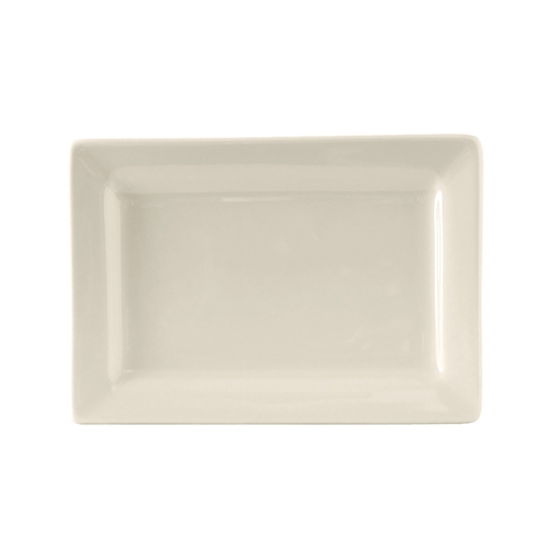 Tuxton China Inc BEH-0803 DuraTux 8" x 5-1/2" Amr White/Eggshell Ceramic Plate - 1 Doz
