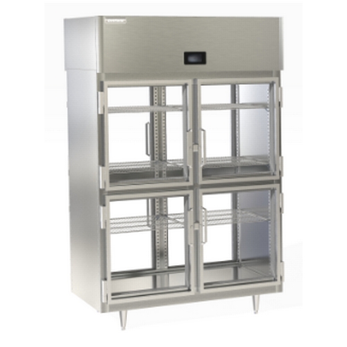 Delfield DSLRPT2-GH 48.5 cuft Two-Section Pass-Thru Glass Half Door Refrigerator