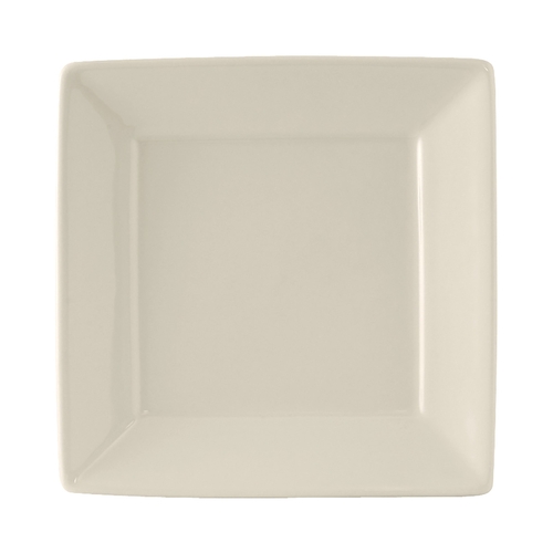 Tuxton China Inc BEH-0845 DuraTux 8.5" Amr White/Eggshell Ceramic Square Plate - 1 Dz