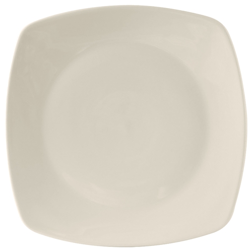 Tuxton China Inc BEH-126C DuraTux 12-3/4" Amr White/Eggshell Square Plate - 6 per Case