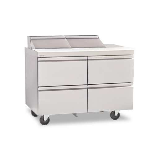 Delfield STD4464NP-8 64" 8 Pan 4 Drawer Sandwich Prep Table Refrigerator