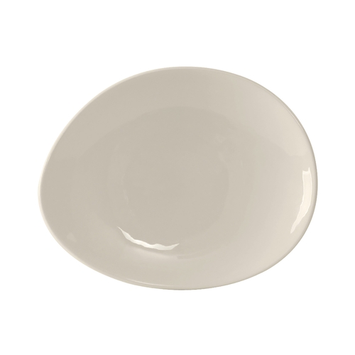 Tuxton China Inc BEZ-084P AlumaTux 8-1/2" Amr White/Eggshell Ellipse Plate - 2 Doz 