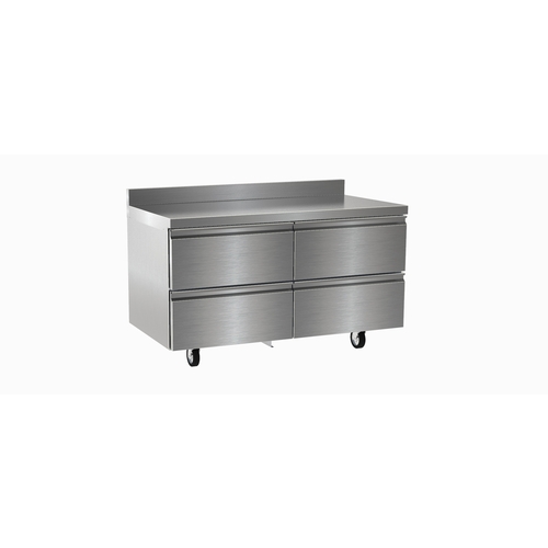 Delfield STD4560NP 60" Two-Section Stainless Steel 4 Drawer Work Top Freezer