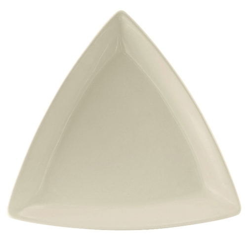 Tuxton China Inc BEZ-1108 DuraTux 11" Amr White/Eggshell Triangular Plate - 1 Doz 