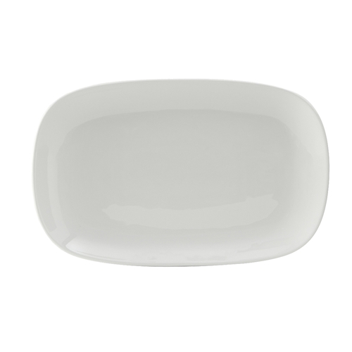 Tuxton China Inc BPH-127S DuraTux 12-3/4" x 8-1/8" Porcelain White Platter - 1 Doz