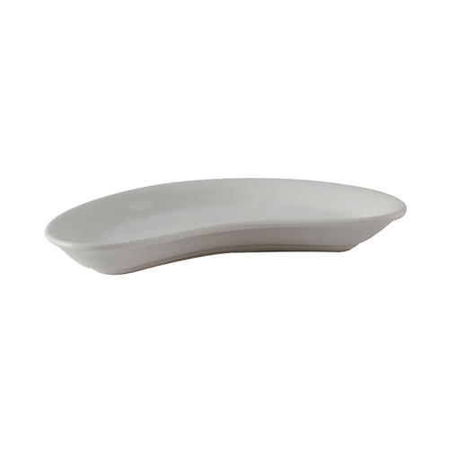 Tuxton China Inc BWZ-0862 DuraTux 8-3/4" x 4-1/8" White Ceramic Crescent Plate - 1 Doz
