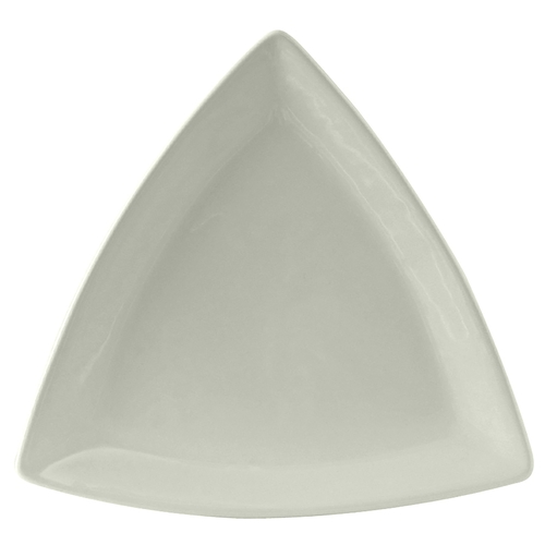 Tuxton China Inc BWZ-1108 DuraTux 11" White Ceramic Triangular Plate - 1 Doz