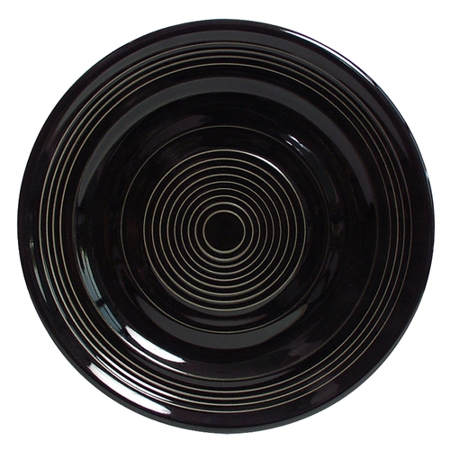 Tuxton China Inc CBA-104 Concentrix 10-1/2" Black Ceramic Round Plate - 1 Doz