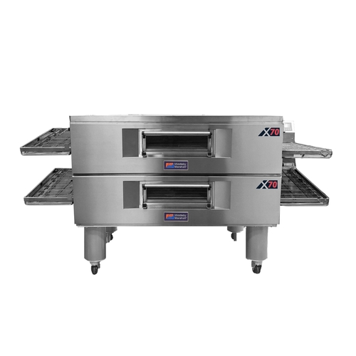 Middleby-Marshall X70G-2 Energy Management Gas Double Deck Conveyor Oven - 320k BTU