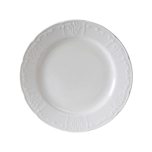 Tuxton China Inc CHA-077 Chicago 7-7/8" Porcelain White Wide Rim Round Plate - 3 Doz