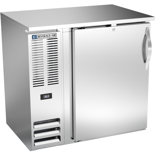 Beverage Air BBN36HC-S 36"Stainless Steel Slid Door Back Bar Cabinet w/ LED Lights