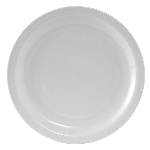 Tuxton China Inc CLA-104 Colorado 10-1/2" Porcelain White Round Plate - 1 Doz