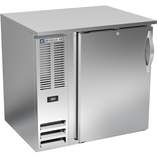 Beverage Air BB36HC-S 36" One-Section Stainless Steel Solid Door Back Bar Cooler