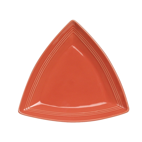 Tuxton China Inc CNZ-1248 Concentrix 12-1/2" Cinnebar Ceramic Triangular Plate - 6 EA