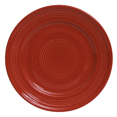 Tuxton China Inc CQA-104 Concentrix 10-1/2" Cayenne Ceramic Round Plate - 1 Doz