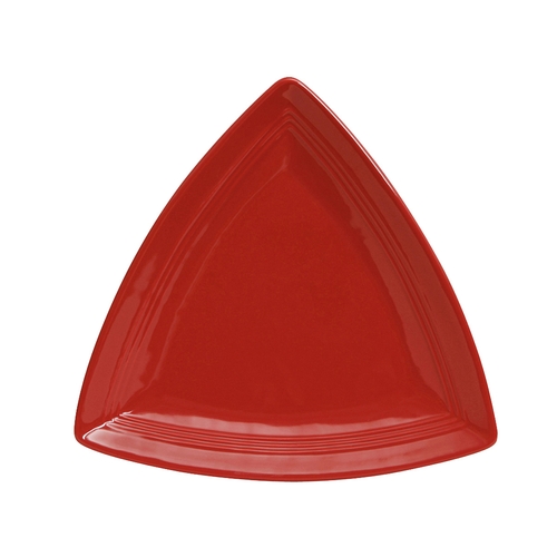 Tuxton China Inc CQZ-1248 Concentrix 12-1/2" Cayenne Ceramic Triangular Plate - 6 EA