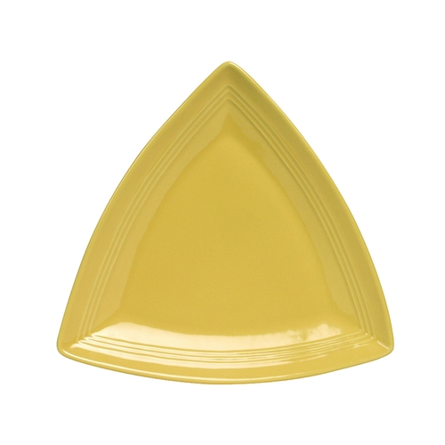 Tuxton China Inc CSZ-1248 Concentrix 12-1/2" Saffron Ceramic Triangular Plate - 6 EA
