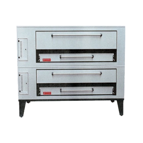 Marsal SD-1060/SD-660 80" Gas Stainless Steel Double Deck Pizza Oven - 260k BTU