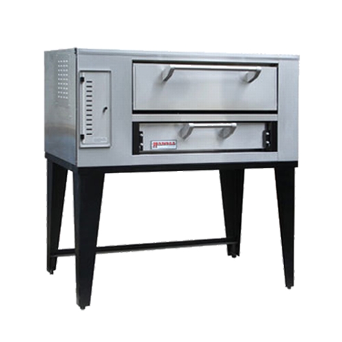 Marsal SD-236 Slice 52" Gas Stainless Steel Single Deck Pizza Oven-50k BTU