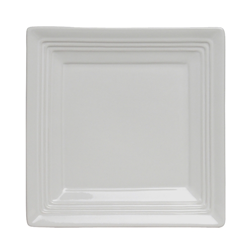 Tuxton China Inc CWH-0845 Concentrix 8-1/2" White Ceramic Square Plate - 1 Doz