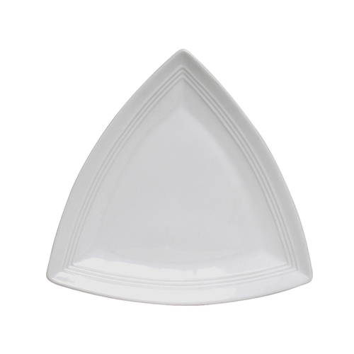 Tuxton China Inc CWZ-1248 Concentrix 12-1/2" White Ceramic Triangular Plate - 6 EA
