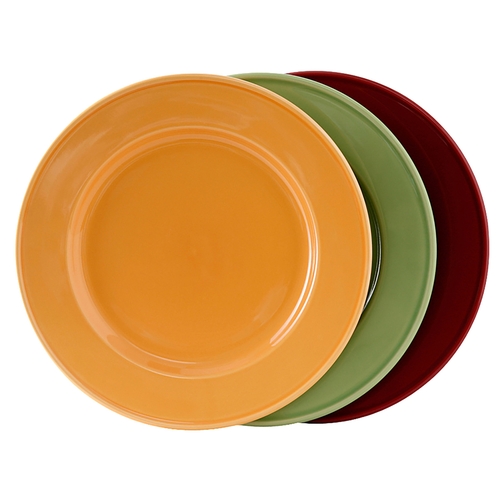 Tuxton China Inc DYA-074 DuraTux 7-1/2" Assorted Ceramic Round Plates - 3 Doz