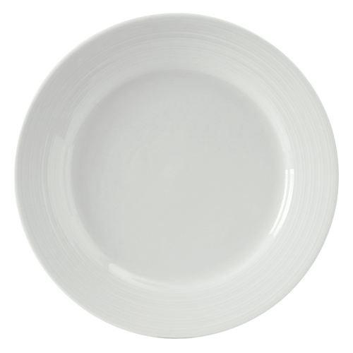 Tuxton China Inc FPA-104 Pacifica 10-1/2" Porcelain White Round Plate - 1 Doz