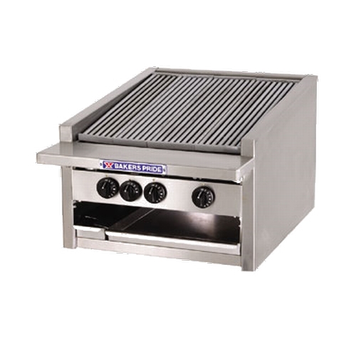 Bakers Pride L-24RS-C 24" Low Profile Countertop Radiant Gas Charbroiler