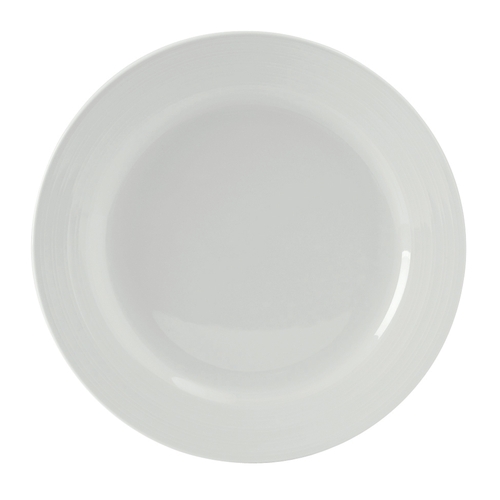 Tuxton China Inc FPA-116 Pacifica 11-3/4" Porcelain White Round Plate - 1 Doz